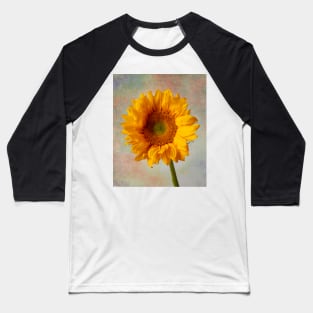 Textured Golden Sunflower Baseball T-Shirt